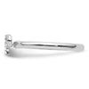 Stackable Diamond Initial Rings — 14k White Gold