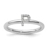 Stackable Diamond Initial Rings