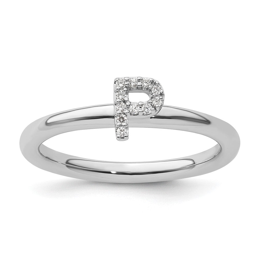 Stackable Diamond Initial Rings