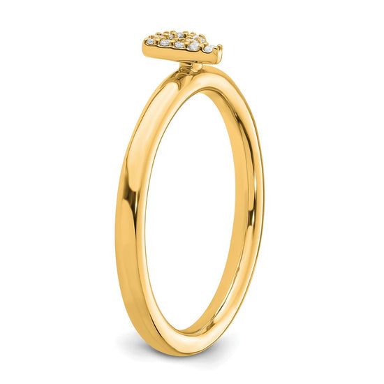 Stackable Diamond Initial Rings