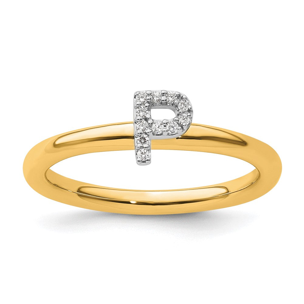 Stackable Diamond Initial Rings
