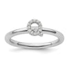Stackable Diamond Initial Rings