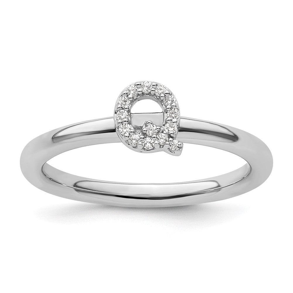 Stackable Diamond Initial Rings