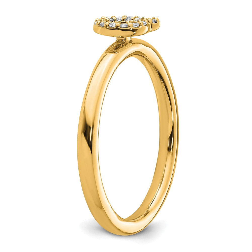 Stackable Diamond Initial Rings