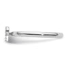 Stackable Diamond Initial Rings — 14k White Gold