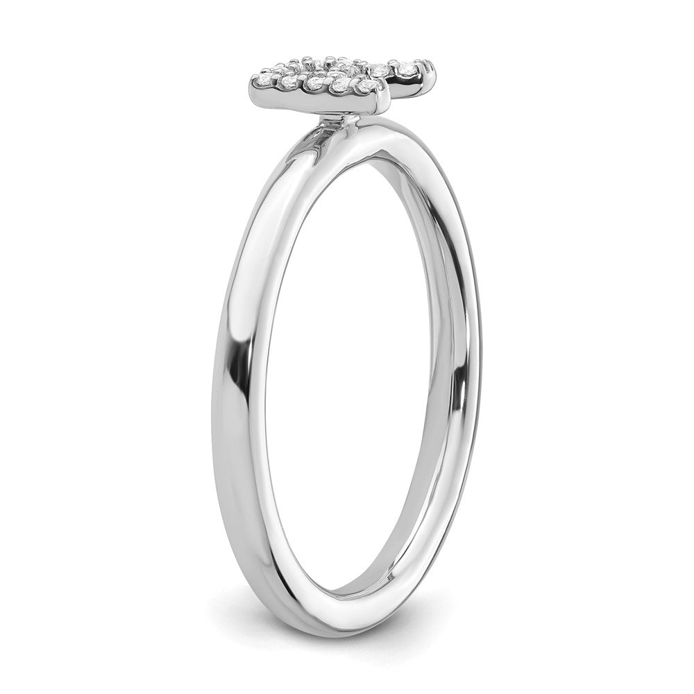 Stackable Diamond Initial Rings