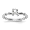 Stackable Diamond Initial Rings