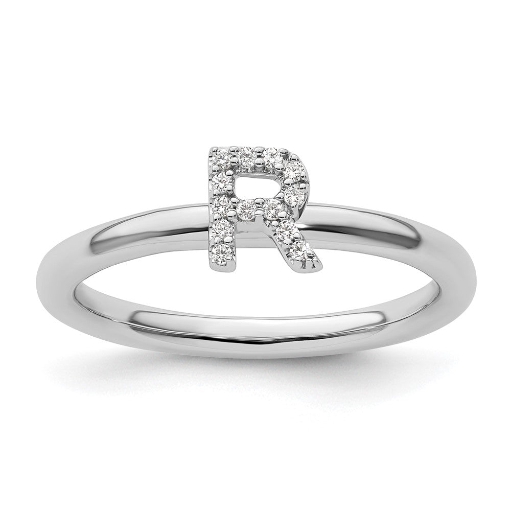 Stackable Diamond Initial Rings