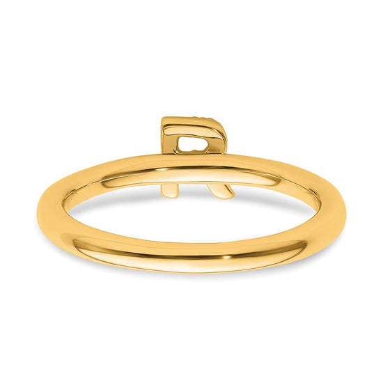 Stackable Diamond Initial Rings