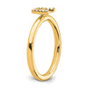 Stackable Diamond Initial Rings