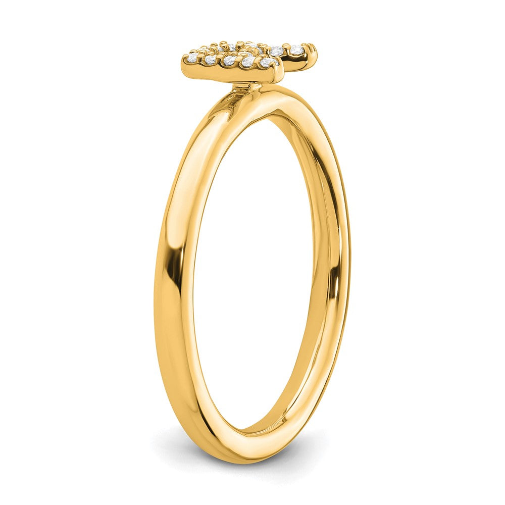 Stackable Diamond Initial Rings