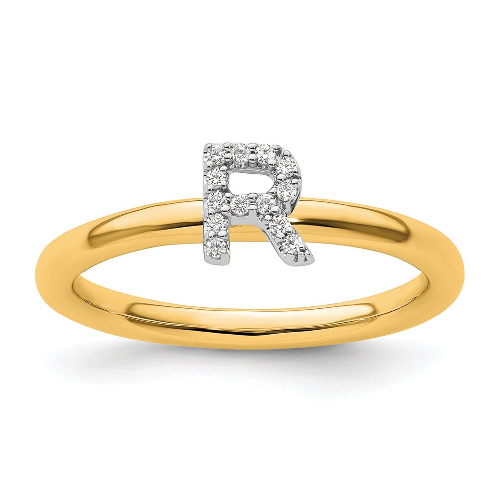 Stackable Diamond Initial Rings