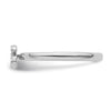 Stackable Diamond Initial Rings — 14k White Gold