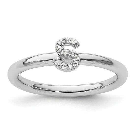 Stackable Diamond Initial Rings