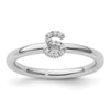 Stackable Diamond Initial Rings