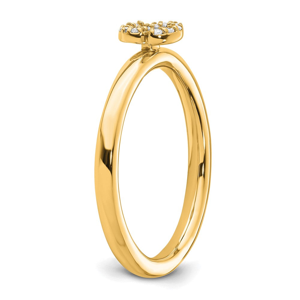 Stackable Diamond Initial Rings