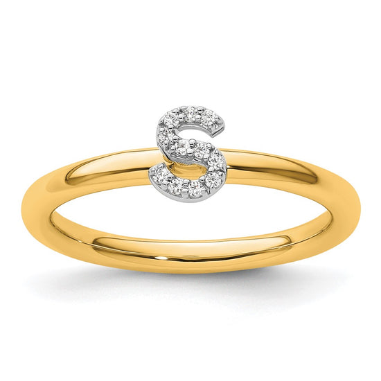 Stackable Diamond Initial Rings