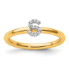 Stackable Diamond Initial Rings