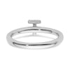 Stackable Diamond Initial Rings — 14k White Gold