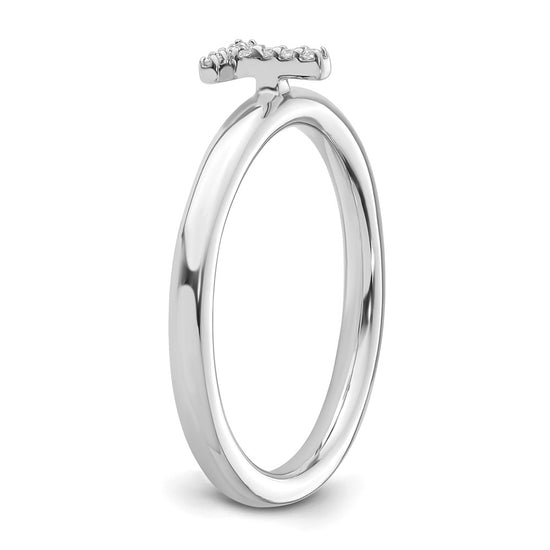 Stackable Diamond Initial Rings