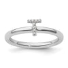 Stackable Diamond Initial Rings