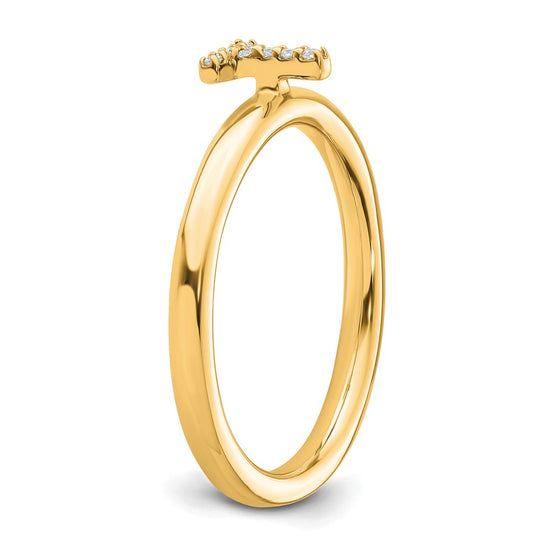 Stackable Diamond Initial Rings