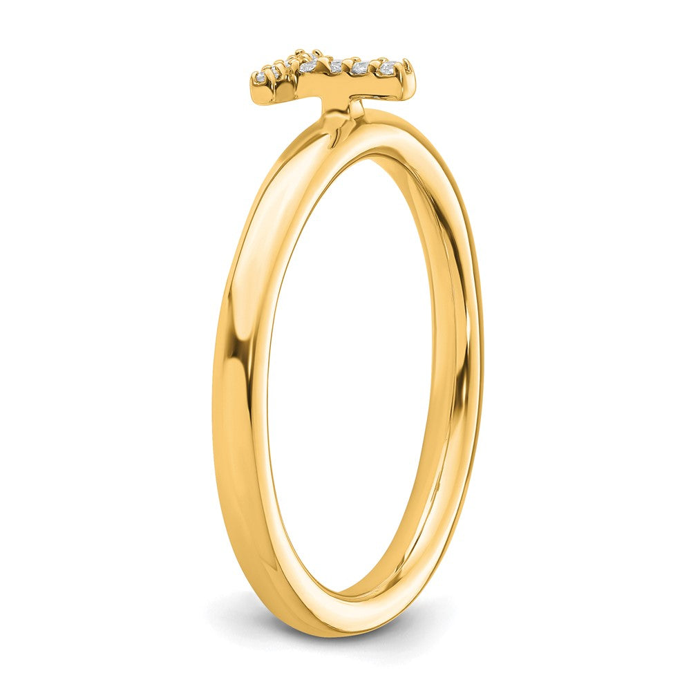Stackable Diamond Initial Rings