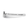 Stackable Diamond Initial Rings — 14k White Gold