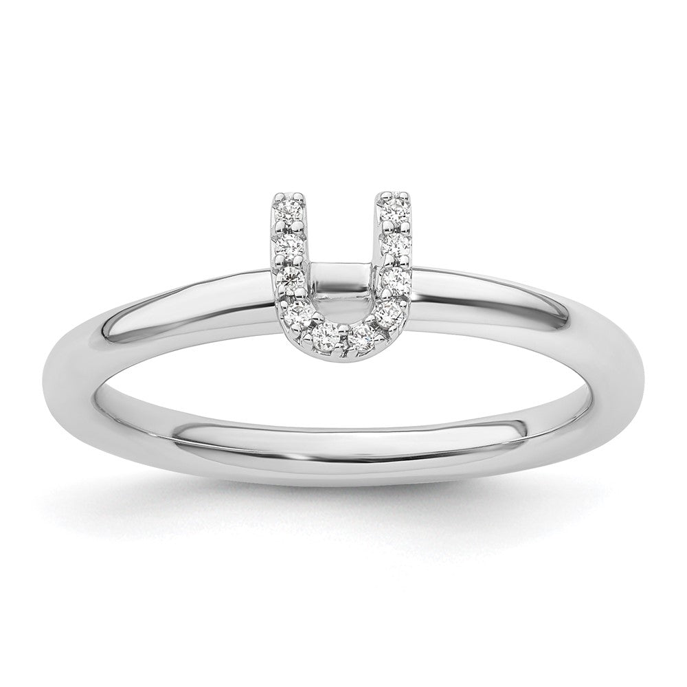 Stackable Diamond Initial Rings
