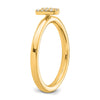 Stackable Diamond Initial Rings