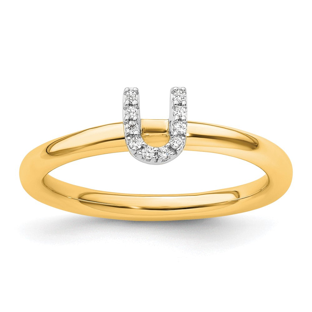 Stackable Diamond Initial Rings