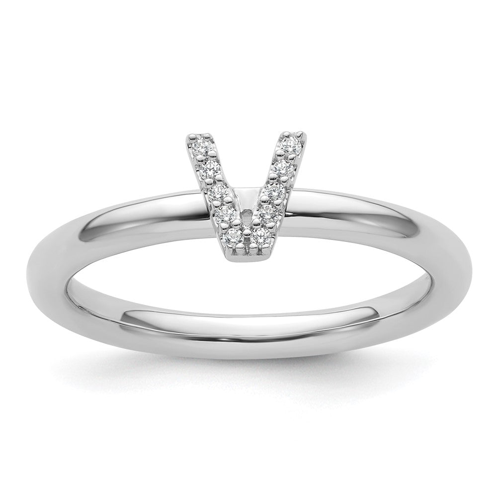 Stackable Diamond Initial Rings
