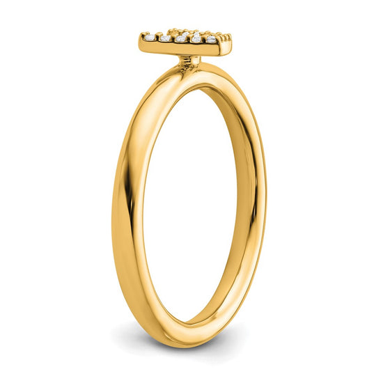 Stackable Diamond Initial Rings