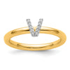 Stackable Diamond Initial Rings