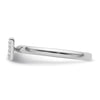 Stackable Diamond Initial Rings — 14k White Gold