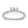 Stackable Diamond Initial Rings — 14k White Gold