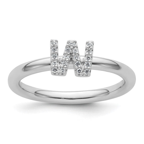 Stackable Diamond Initial Rings