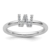 Stackable Diamond Initial Rings