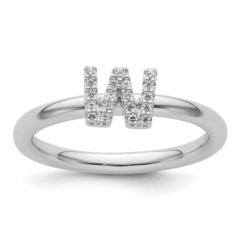 Stackable Diamond Initial Rings