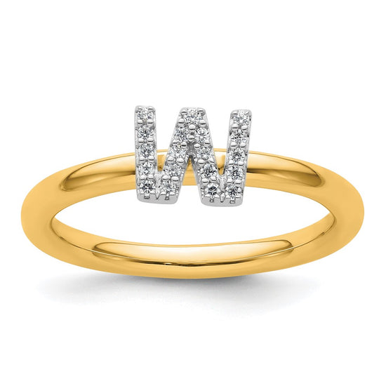 Stackable Diamond Initial Rings