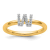 Stackable Diamond Initial Rings