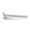 Stackable Diamond Initial Rings — 14k White Gold