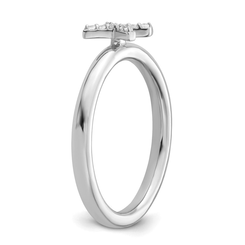 Stackable Diamond Initial Rings