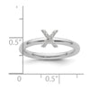 Stackable Diamond Initial Rings — 14k White Gold