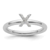 Stackable Diamond Initial Rings