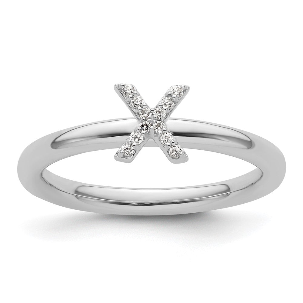 Stackable Diamond Initial Rings