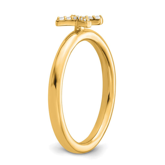 Stackable Diamond Initial Rings