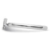 Stackable Diamond Initial Rings — 14k White Gold