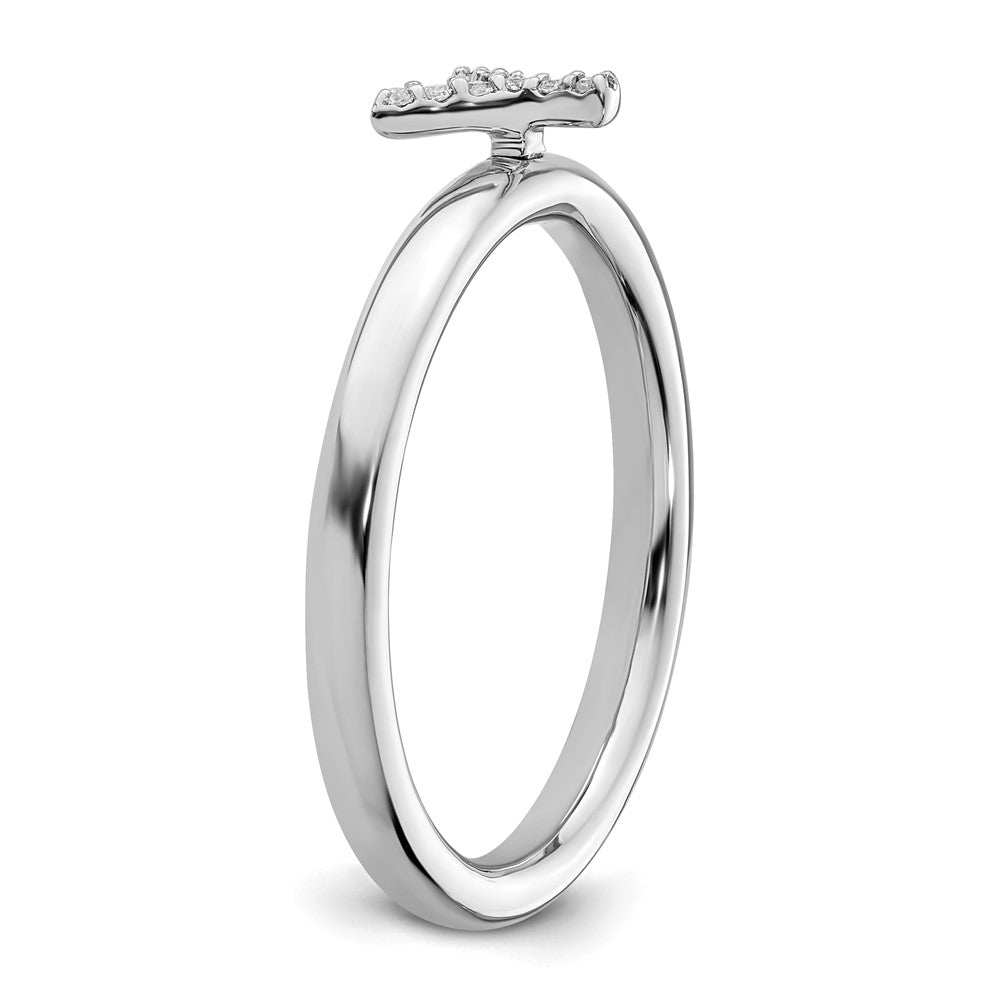 Stackable Diamond Initial Rings