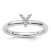 Stackable Diamond Initial Rings